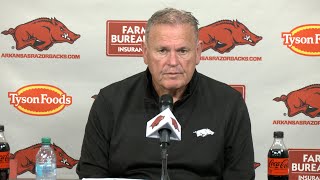 Arkansas head coach Sam Pittman recaps 63-31 loss to No. 19 Ole Miss