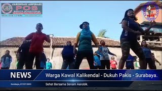 Warga Kawal Kalikendal, Sehat Bersama Senam Aerobik.