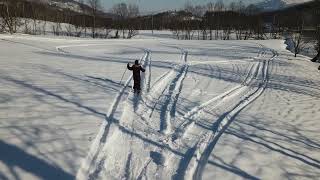 My daughter wanted me to film her skiing, when I was playing with the drone, DJI Mavic Air 2