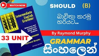 Let's use should correctly | Intermediate English grammar | Should 1 B  | Raymond Murphy