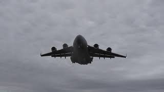 RAF C-17 Landing at RAF Brize Norton