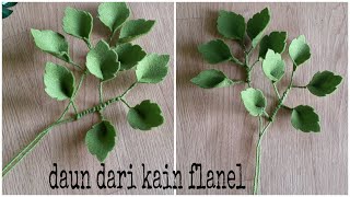 Cara membuat daun kain flanel, saaangat mudah || DIY daun kain flanel