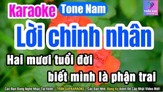 Lời Chinh Nhân Karaoke Tone Nam