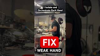 FIX Weaker Hand! Strength and Power For Left Hand #drumlesson #drums #drummer #handspeed