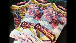 Opening a few Lost Origin sleeved boosters