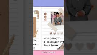 BTS JIN BIRTHDAY EDIT/ WHATSAPP STATUS 2021 [FULL SCREEN]