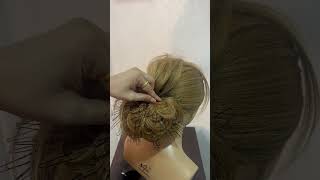 Peacock bun. #peacockbun #hairspreading #hairstyle #makeup #viral #viralvideo