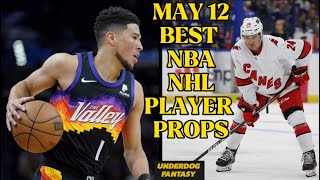 3rd sweep THIS WEEK!!🧹🧹🧹 TODAYS BEST UNDERDOG FANTASY NBA/NHL PLAYER Props - Thursday May 12