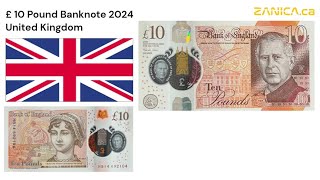 £10 Pound Banknote 2024 United Kingdom