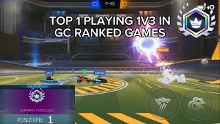 Top 1 Playing 1v3 In GC Ranked Games | Rocket League Sideswipe