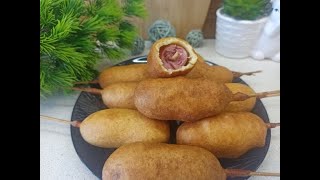 Домашние корн-доги. Вредно, но вкусно.