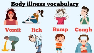 Body & illness pain vocabulary | English verbs with example | Vocabulary in English | Easy English