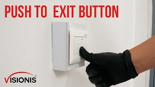 White Wide Push to Exit Button for Access Control FEATURES (VIS 7030)