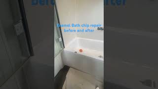 Bath chip repair #bath #bathroom #repair #plumbing #bathroomdecor #reels