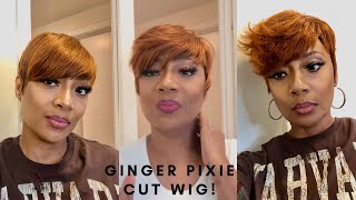 Ginger Pixie Cut Wig! | Curling and styling in 5 to 10 min | One wig three ways to wear it!