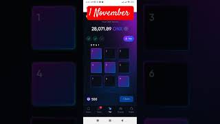 1 November onus tap tap daily code