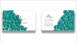 How to Make watercolor Business Card in Adobe Illustrator | A.I for learner| #mardangraphicsdesigner