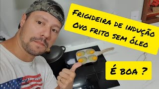 Frigideira de indução para ovos e panqueca. Ovo frito sem óleo!