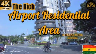 4k Virtual E-Biking Tour of The Affluent & Rich AIRPORT RESIDENTIAL AREA Enclave In Accra-Ghana