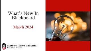 What's New in Blackboard - March 2024