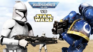 THEY FINALLY BUFFED BLASTERS - Clone Troopers DESTROY Space Marines | Star Wars vs Warhammer 40,000