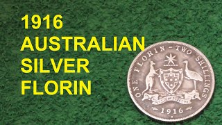 The 1916 Silver Australian Florin #florin #silvercoins #australia #money