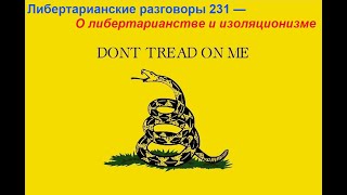 Либертарианские разговоры 231 — О либертарианстве и изоляционизме