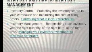 Inventory Management Part 1 - First 15 Minutes