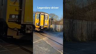 153x2 passing level crossing with   3 tone #railway #trending #shorts #train