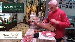 corte de jamon en babilla .