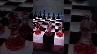 Шахматы с подсветкой из эпоксидной смолы a2inhome.ru #шахматы #chess #epoxy #epoxyideas