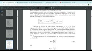 Chemical Engineering Thermodynamics - Cubic Equations of State - Part 8