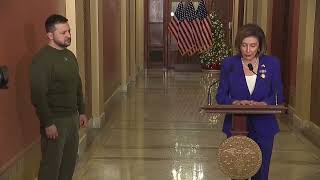 House Speaker Nancy Pelosi meets with Ukraine's Volodymyr Zelenskiy