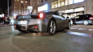 Matte Grey Ferrari 458 Sound and HARD Acceleration