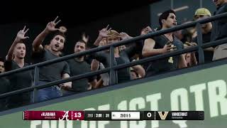 College Football 25 Alabama vs Vanderbilt 2024 Gameplay Xbox Series X