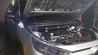 How to Prop and Latch the Hood on a 2019 Toyota RAV4