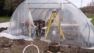 Re-Covering a Storm Damaged Polytunnel (hoop house)