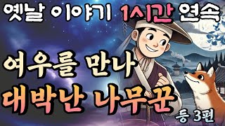 여우를 잘 만나서 대박난 나무꾼, 나쁜 며느리 6화 등 4편🌛중간 광고 없는 1시간 연속 옛날이야기/잠자리동화,꿀잠동화,오디오북