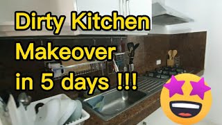 A #kitchenmakeover in 5 days for our 10 year old #dirtykitchen as our #homeimprovement project