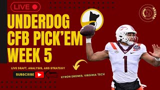 C2C CFB Underdog Show - Week 5 PICK'EM & BEST BALL