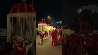 Royal Baraat Umbrella lights #wedding #youtube #barat #surat #youtubeshorts #royal #dance #dhol #sfx