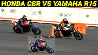 DUEL SPORT 150 - HONDA CBR VS YAMAHA R15 - LATIHAN BALAP ROAD RACE KANJURUHAN, MALANG