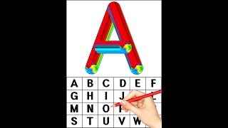 [알파벳 놀이] 유아와 어린이를 위한 ABCD 대문자 A부터 Z까지 따라 쓰기 | Kids Alphabet A to Z | Bacchon abcd | a for apple