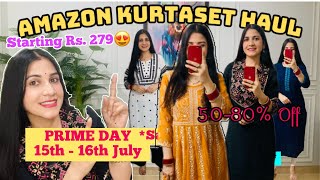 Amazon Kurta Haul Starting Rs. 279 😍 Kurti Haul | Prime Day Sale😱Upto 80% Off😱#amazon