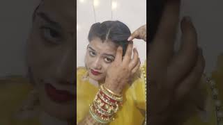 only 1 minute festive hairstyle for saree lehnga #shorts#youtubeshorts #shortvideo #viral