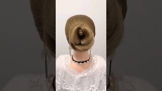 Simple styles bun hairstyle #shorts #ytshorts #shortfeed #youtubeshorts #shortviral #bridaleyemakeup