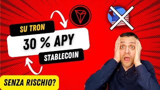 30% APY su STABLE SENZA RISCHIO?!🤔 Wallet Da Usare: TronLink 👛