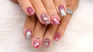 HOW TO: Watch me work: Autumn Acrylic Nails with Glitter and Swarovski Crystals | Miss Lucys Glitter