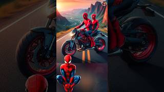 All Superheroes on Bikes with Their Wife DC superheros & Marvel Characters 💥😳 #shorts #youtubeshorts