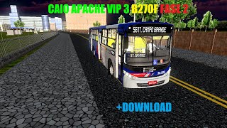 NOVO CAIO APACHE VIP 3 VOLVO B270F PADRÃO EMTU GUARULHOS SP PARA O PROTON BUS SIMULATOR FASE 2